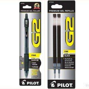 Pilot G2 Retractable Gel Ball Pen 0.7mm Black w/Refill Office School Home